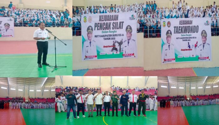Mewakili Bupati Buru Asisten I Buka Kejuaran Taekwondo dan Pencak Silat Menyambut HUT Kab Buru ke – 25